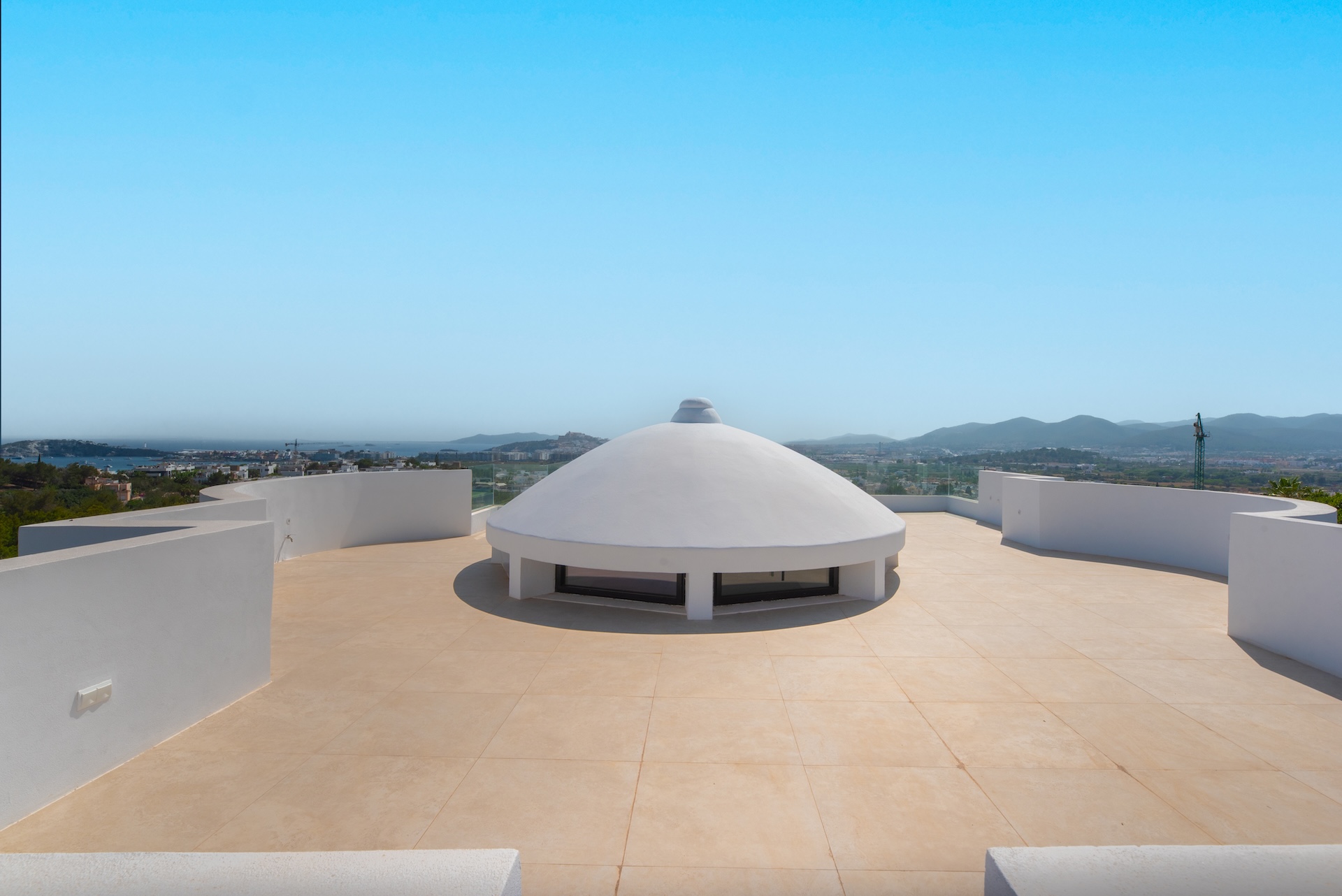 Resa estates Ibiza for sale modern villa martinet views roof.jpg